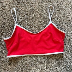 JoyLab Red Sports Bra with White Trim
